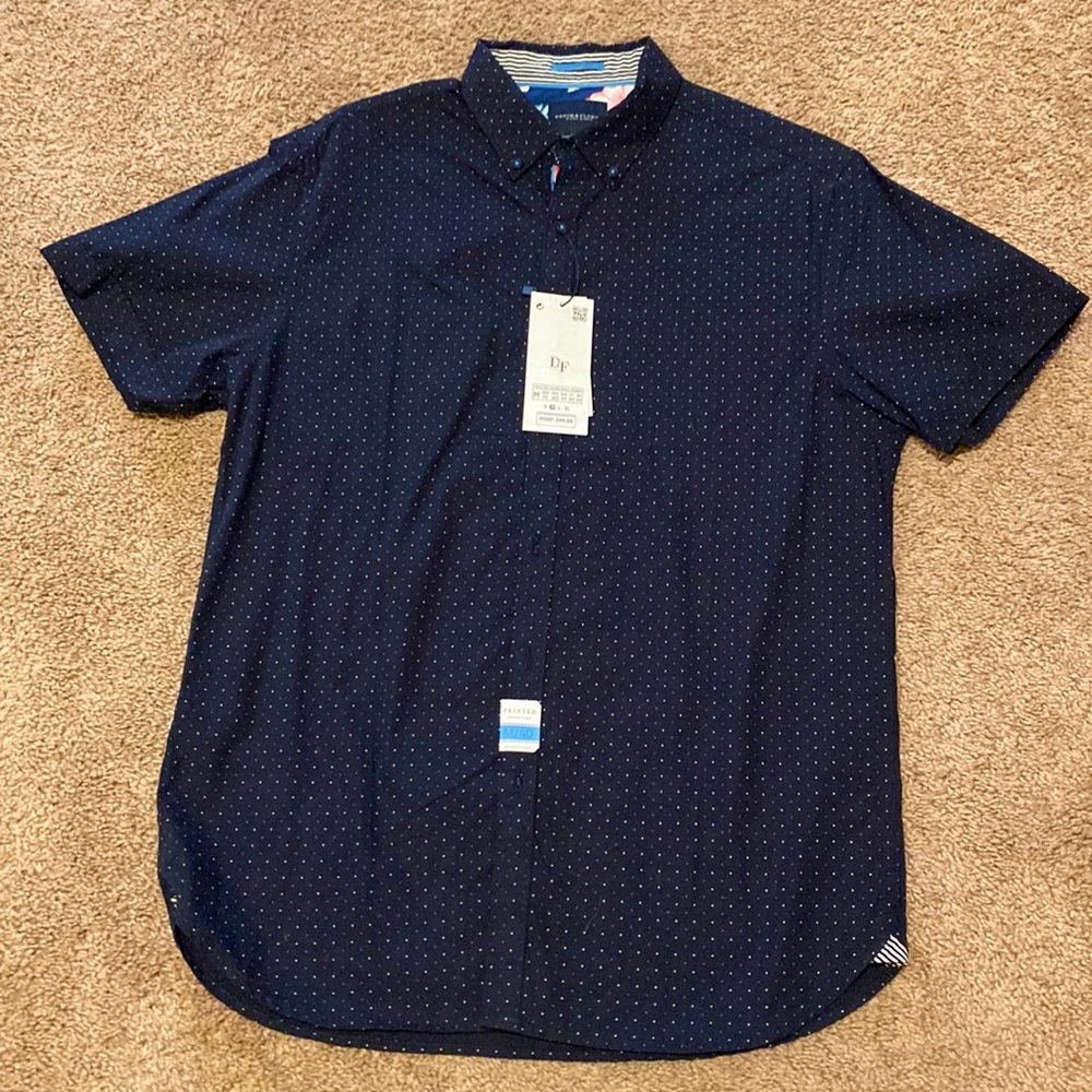NWT Crisp dark blue button down